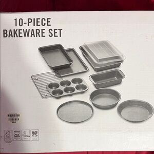 Martha Stewart 10-Piece Non-Stick Bakeware Set - Black